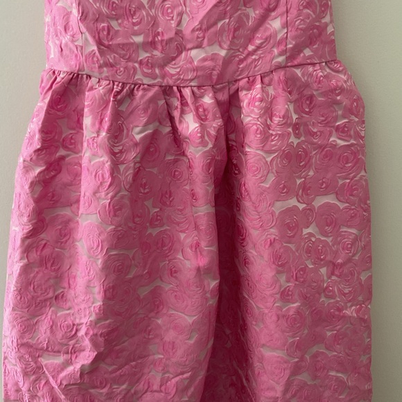 Lulus Rudra Pink Floral Jacquard A-Line Backless Pockets Midi Dress NWT XL - Picture 6 of 16